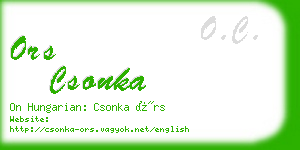 ors csonka business card